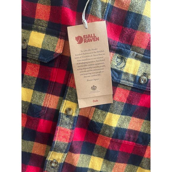 Fjallraven Men's Slim Fit Button-Up Skog Shirt Long Sleeve Plaid Size S NWT - Picture 5 of 6